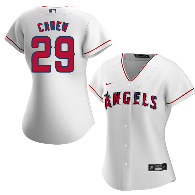 Nike Women #29 Rod Carew Los Angeles Angels Baseball Jerseys Sale-White